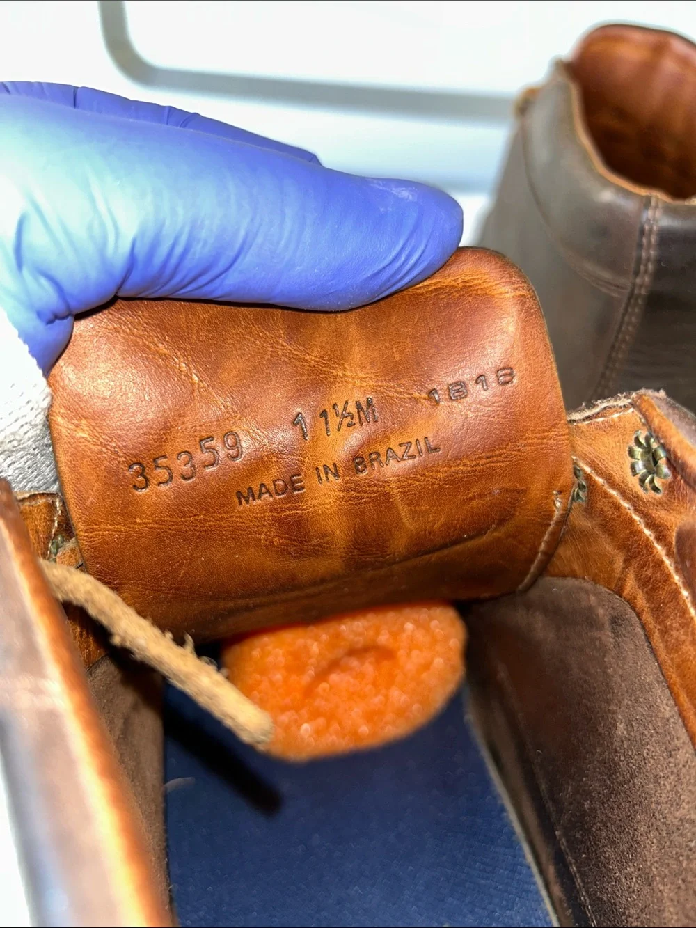 Lands End brown leather